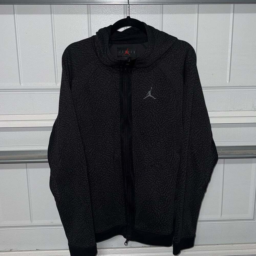 Jordan Dri-FIT Sport Men's Full-Zip Gray Hoodie (L)